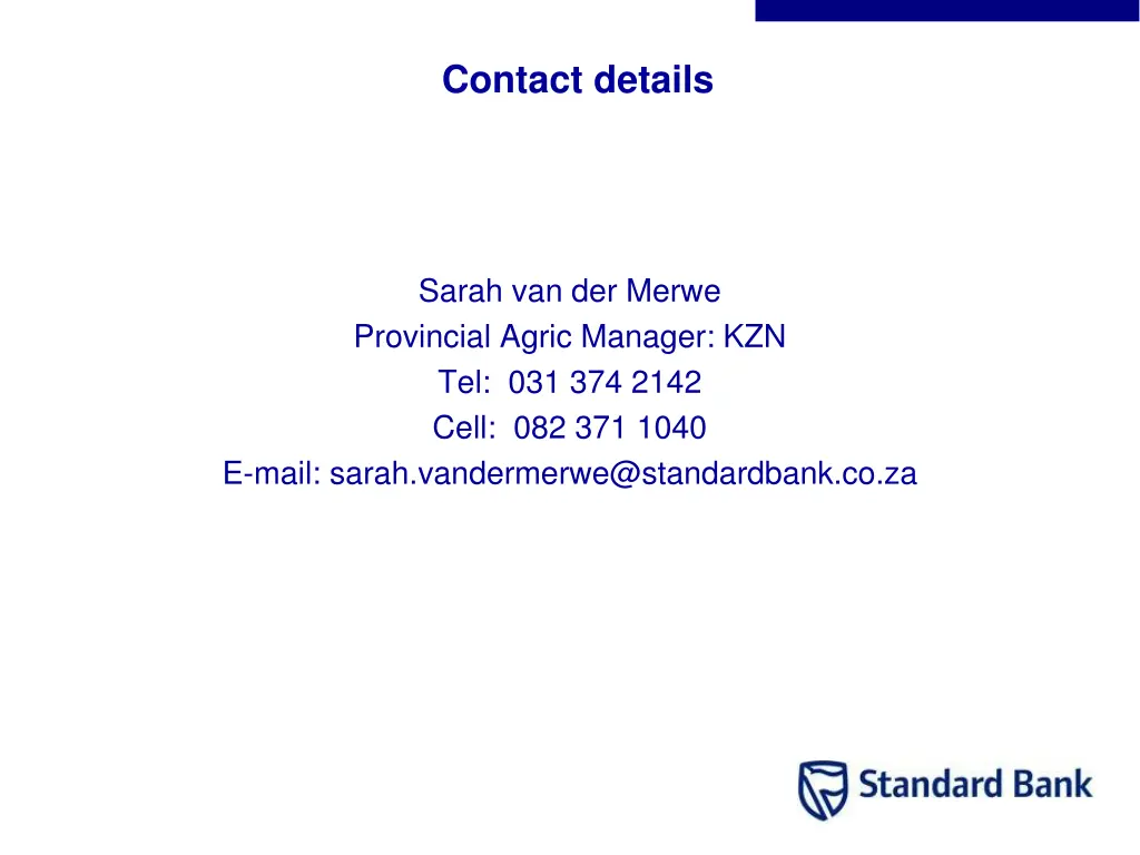 contact details