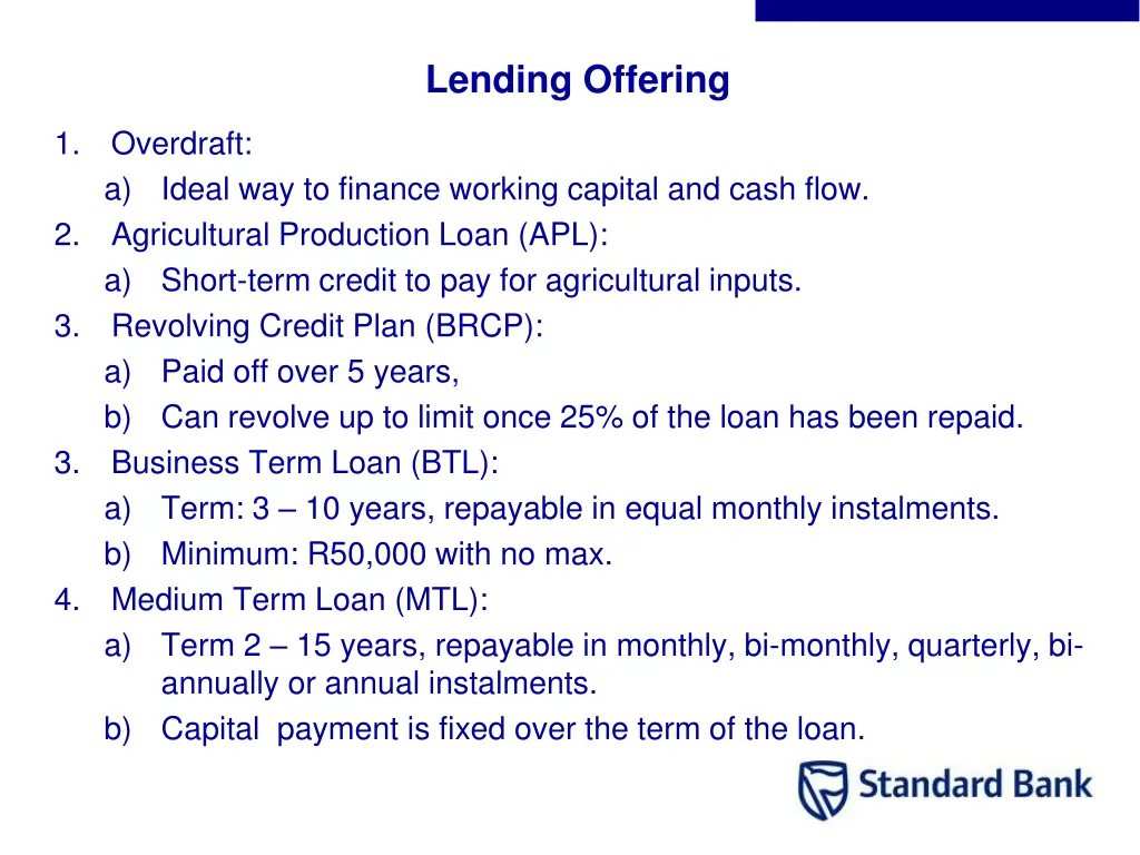 lending offering 1