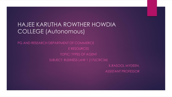 hajee karutha rowther howdia college autonomous