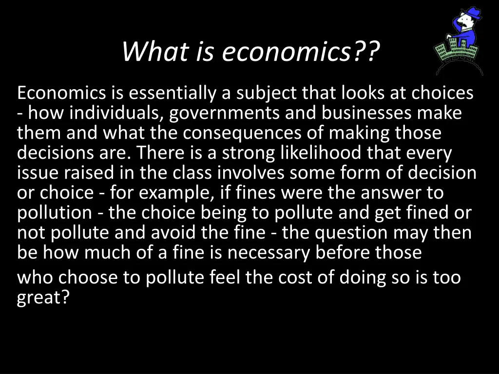 what is economics 1