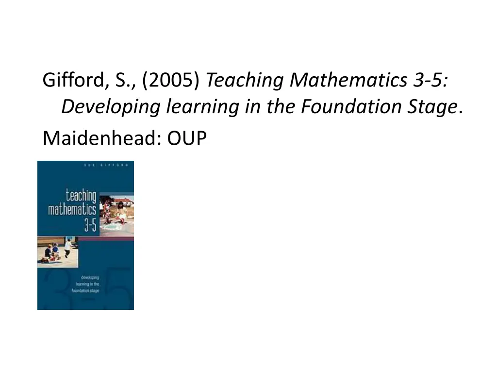 gifford s 2005 teaching mathematics