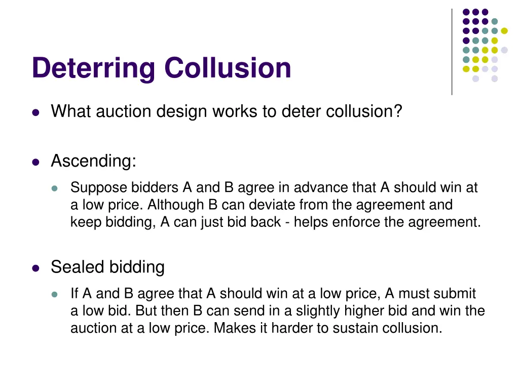 deterring collusion
