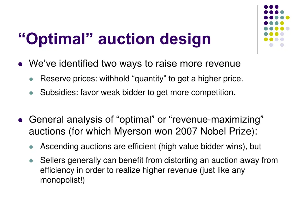 optimal auction design