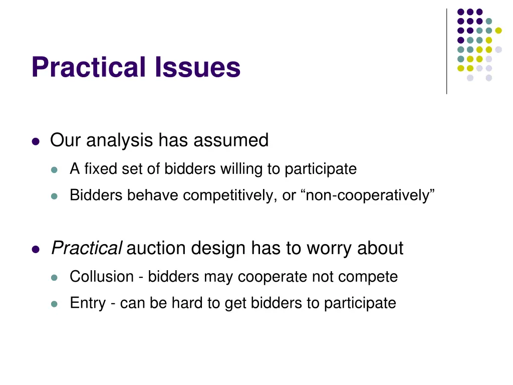 practical issues