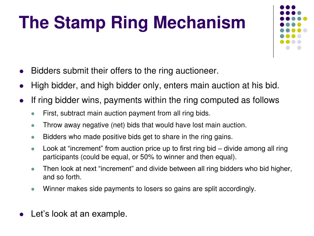 the stamp ring mechanism