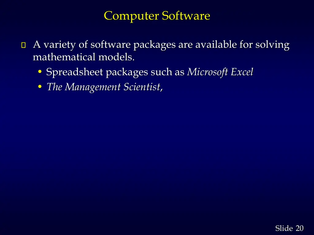 computer software