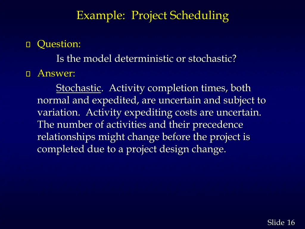 example project scheduling 4