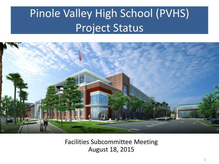 pinole valley high school pvhs project status
