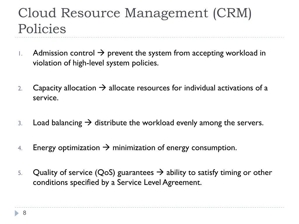 cloud resource management crm policies