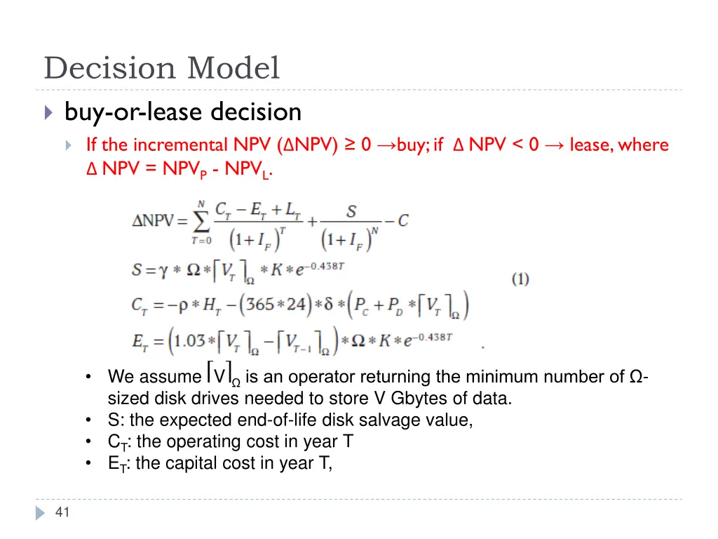 decision model buy or lease decision