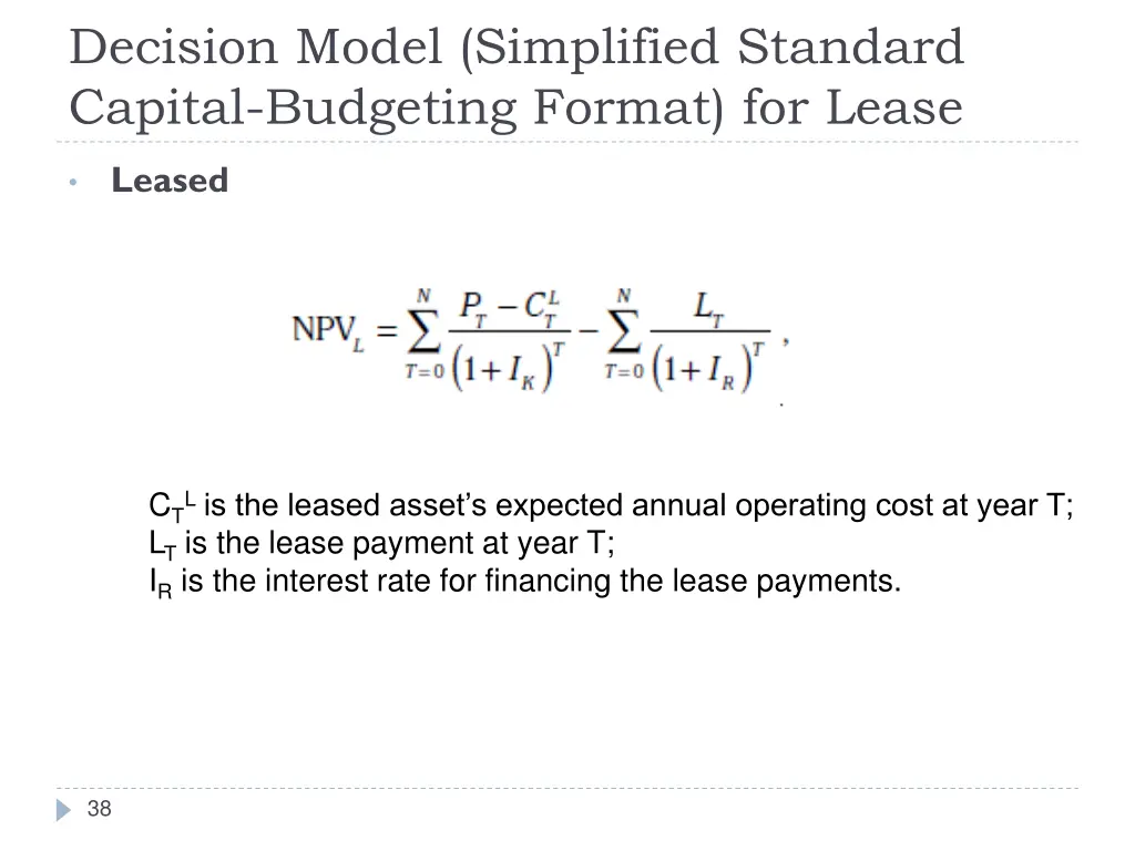 decision model simplified standard capital 1
