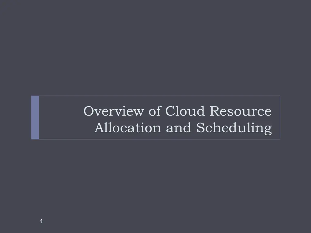 overview of cloud resource allocation