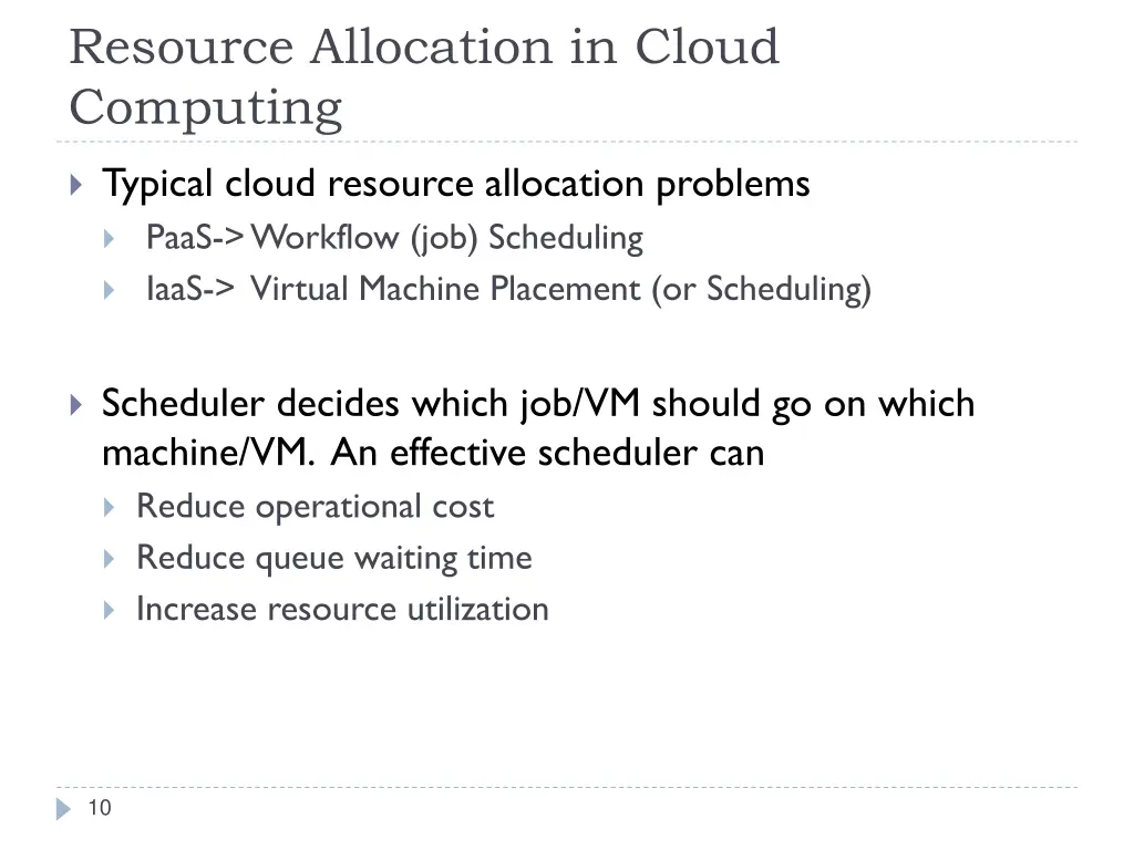 resource allocation in cloud computing