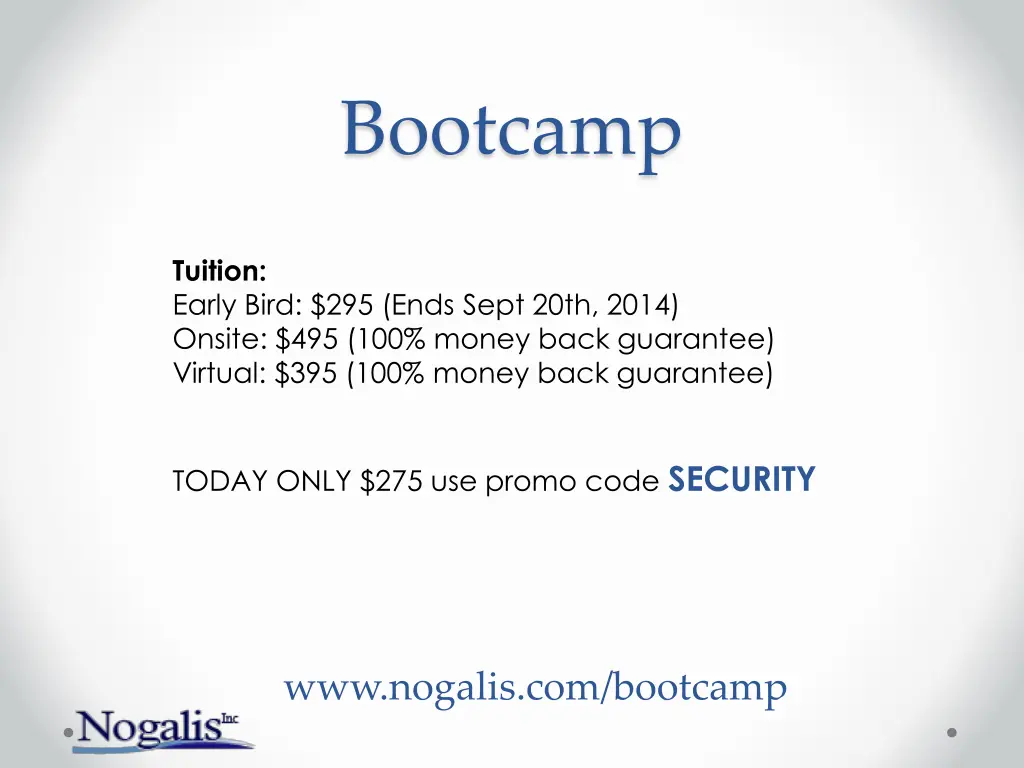 bootcamp 1