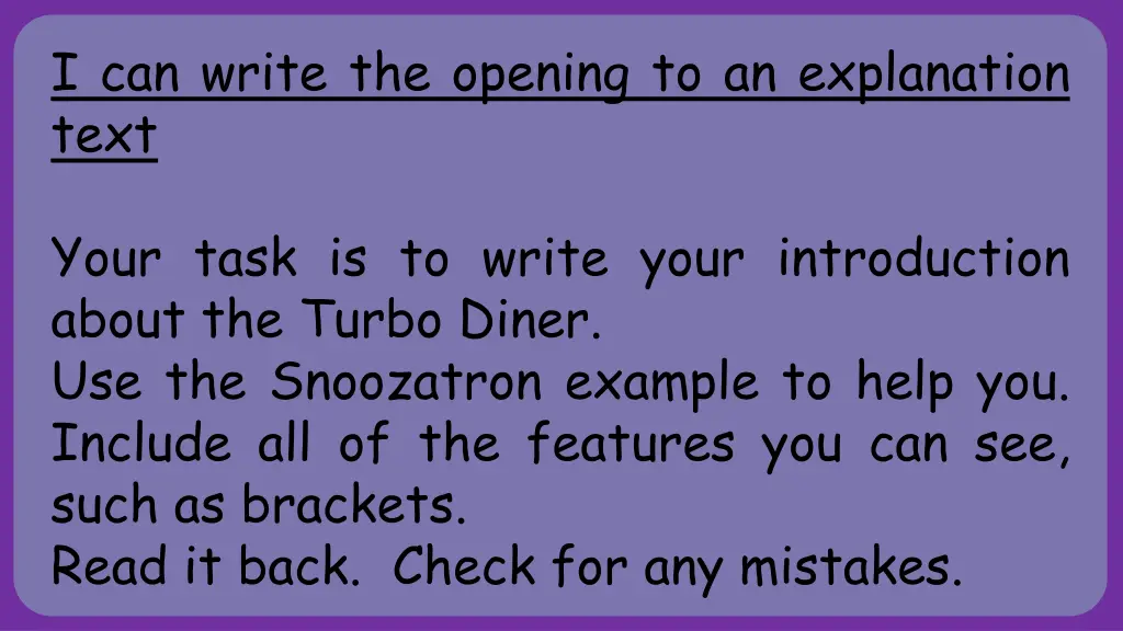 i can write the opening to an explanation text
