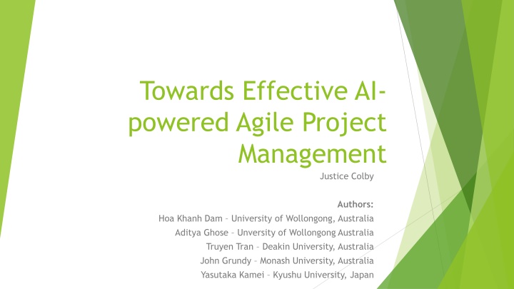 towards effective ai powered agile project
