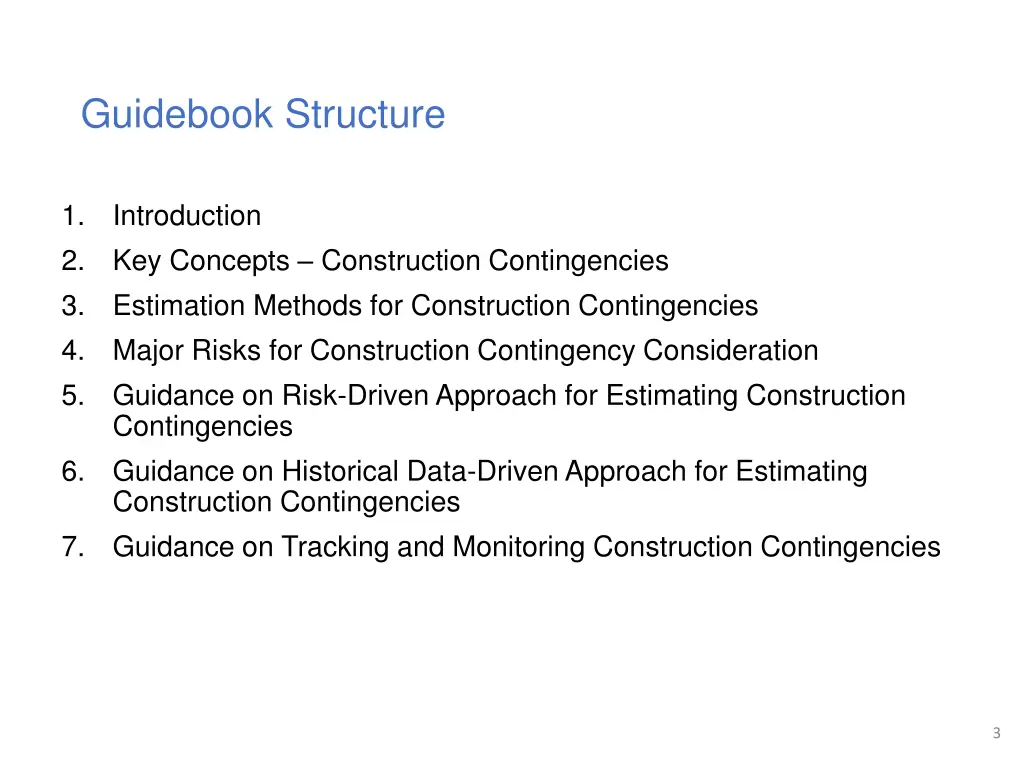 guidebook structure