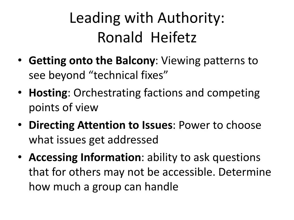 leading with authority ronald heifetz