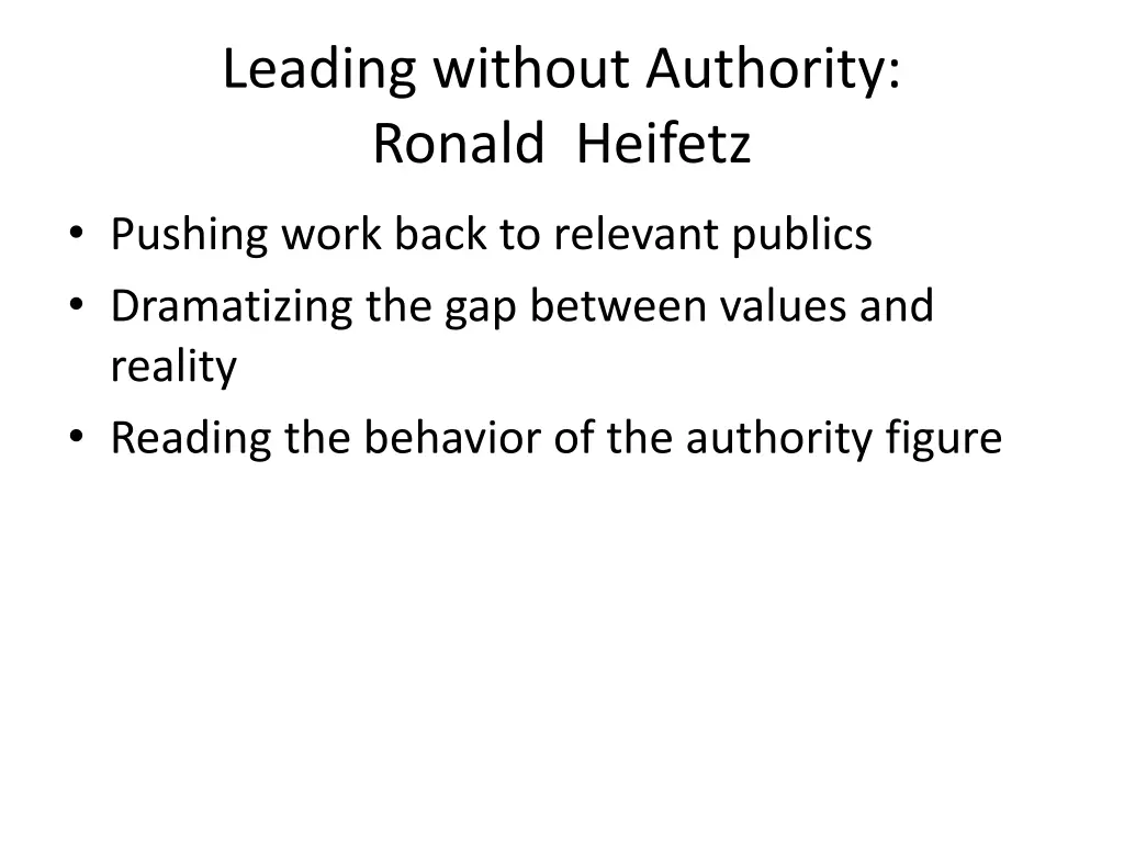 leading without authority ronald heifetz 1