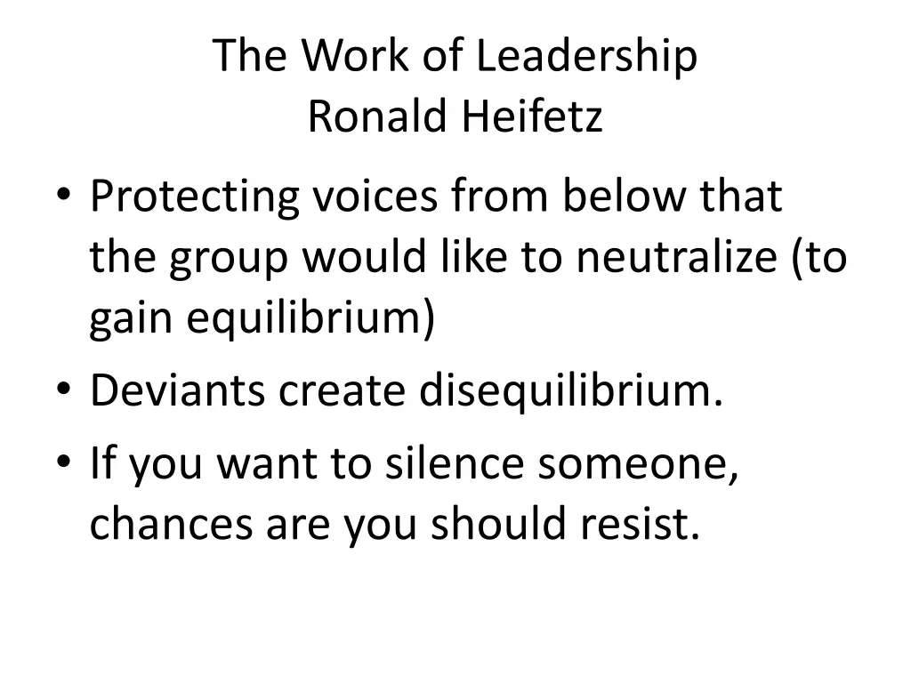 the work of leadership ronald heifetz protecting