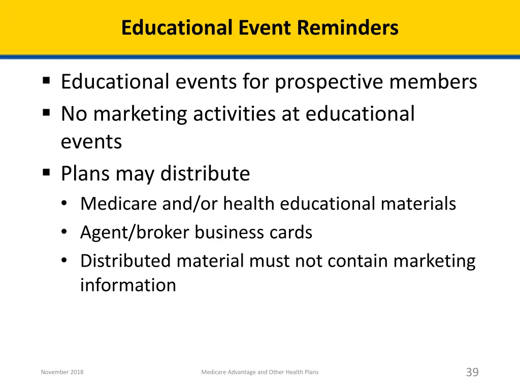 educational event reminders