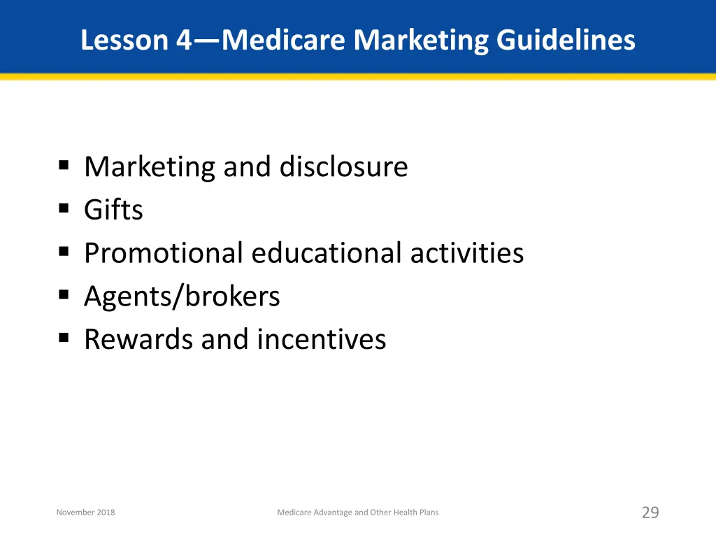 lesson 4 medicare marketing guidelines