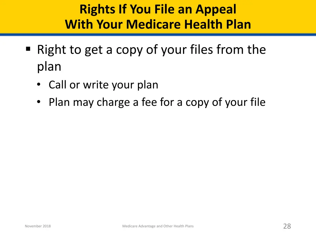 rights if you file an appeal with your medicare