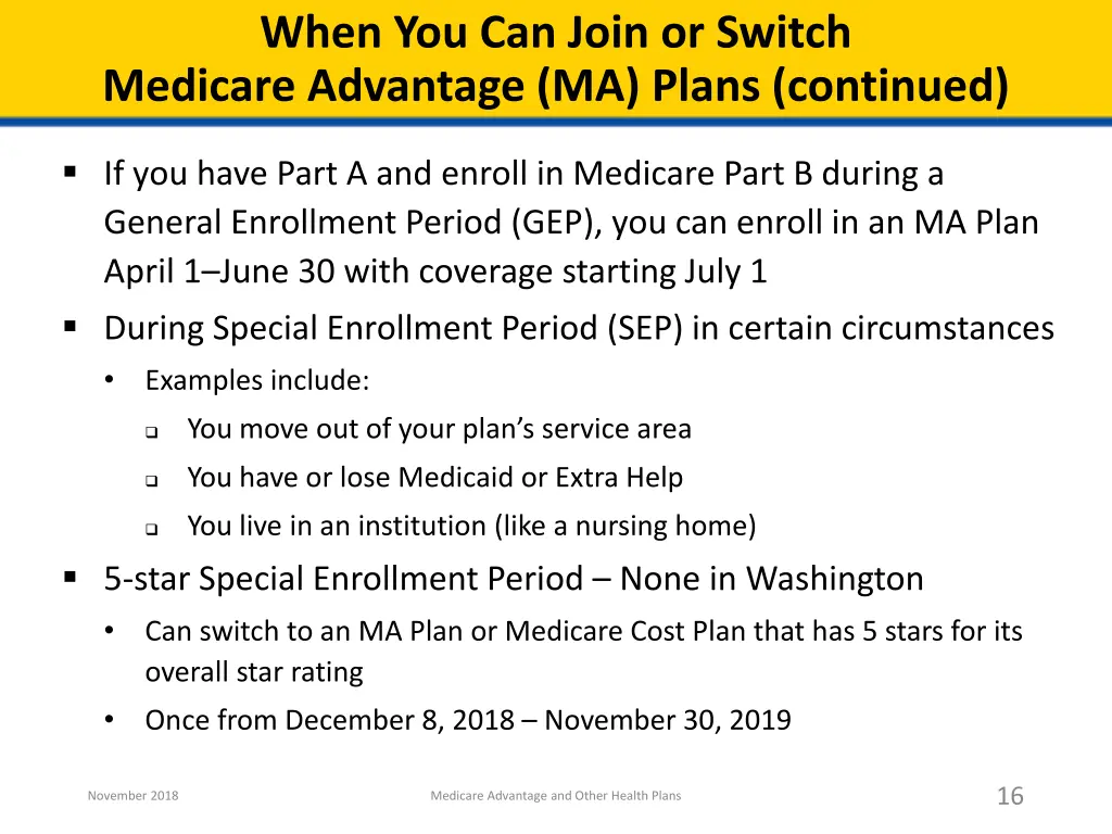 when you can join or switch medicare advantage