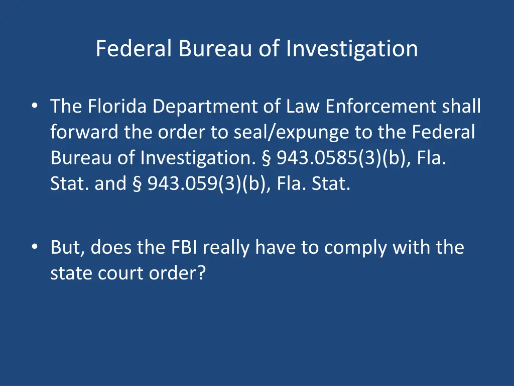 federal bureau of investigation