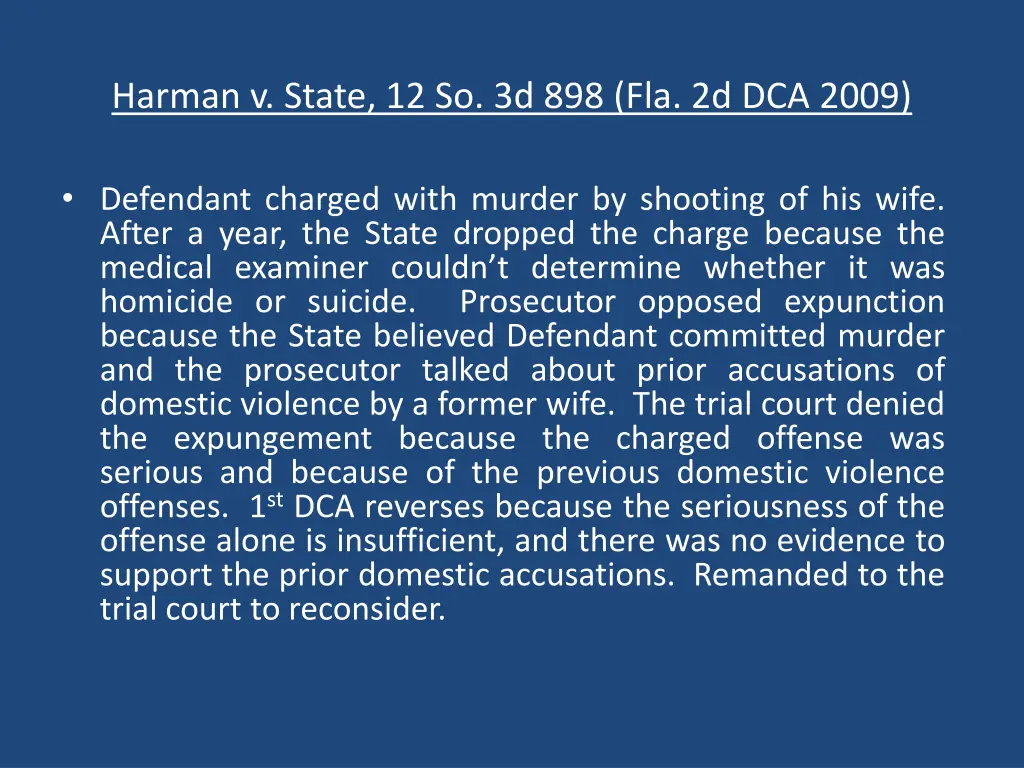 harman v state 12 so 3d 898 fla 2d dca 2009