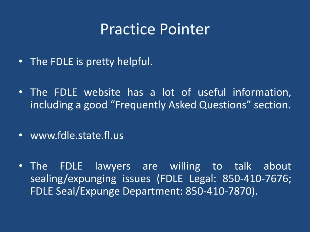 practice pointer