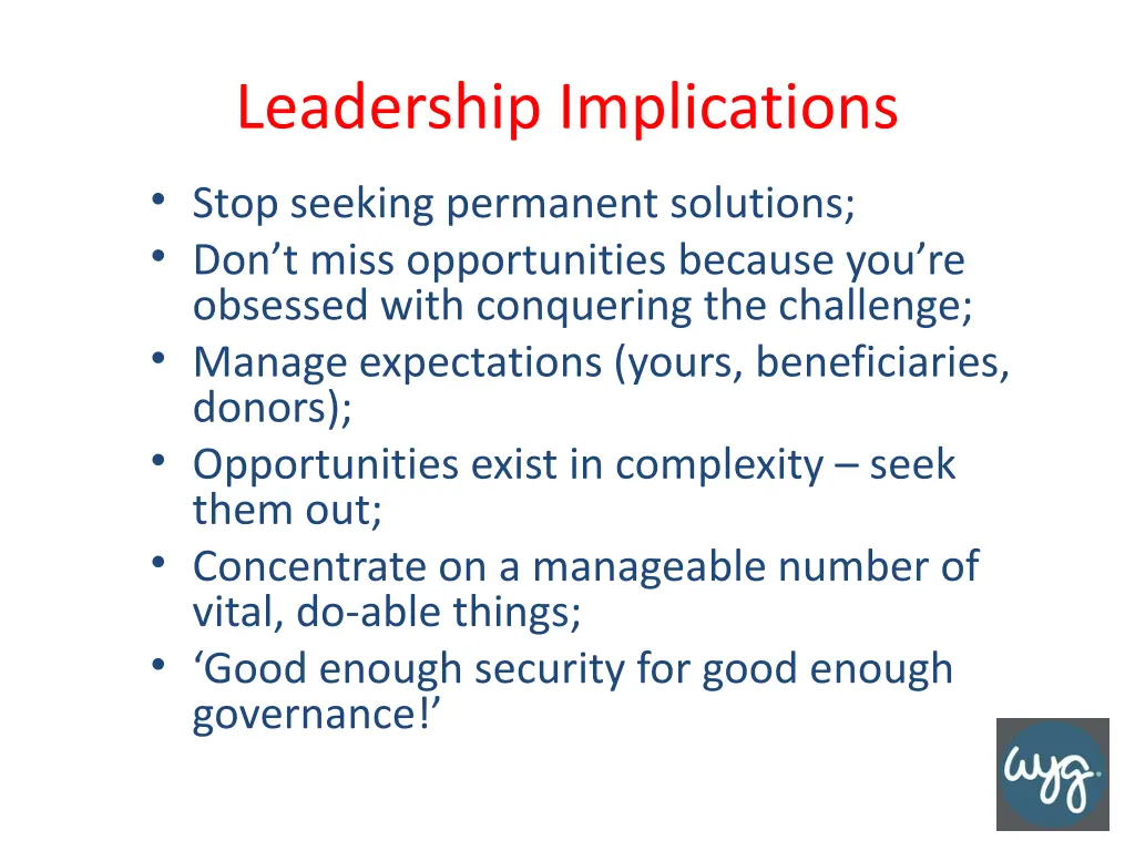 leadership implications 2