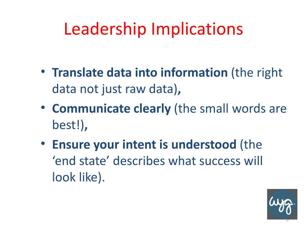 leadership implications