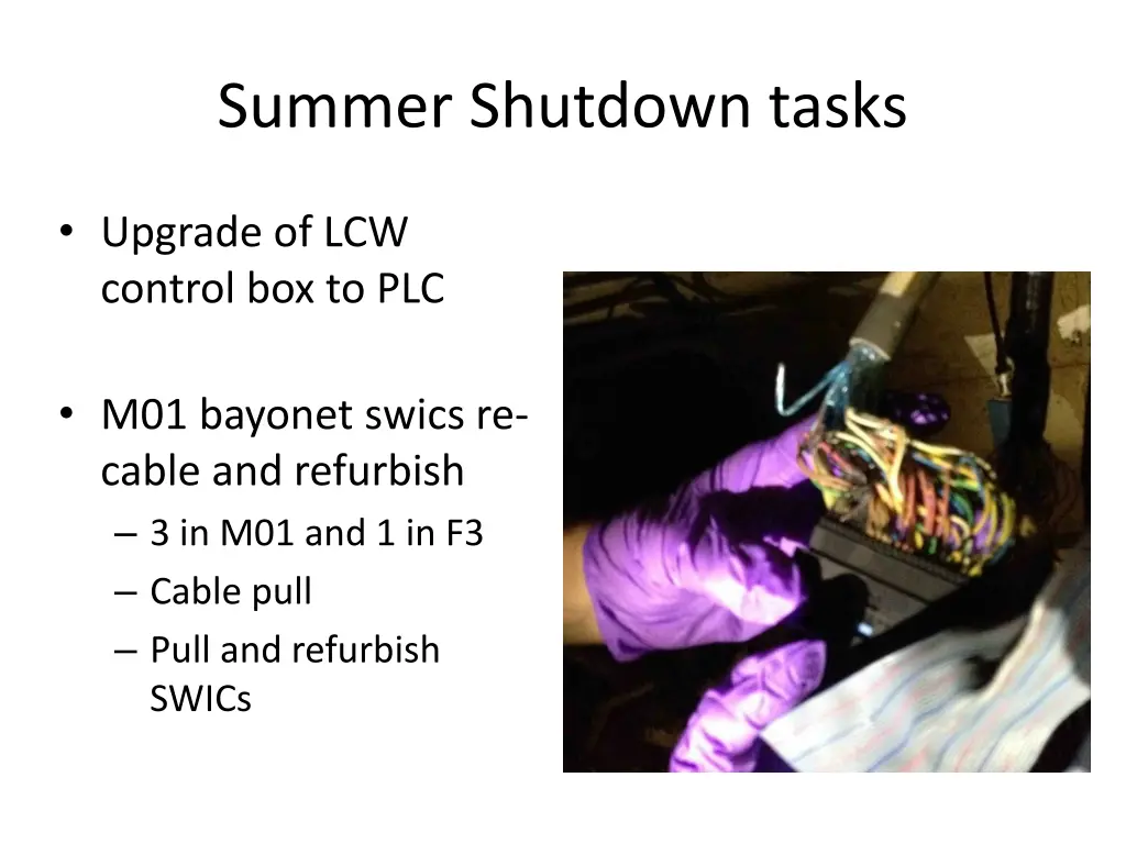 summer shutdown tasks