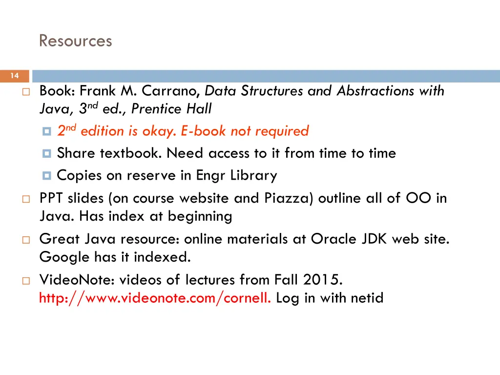 resources