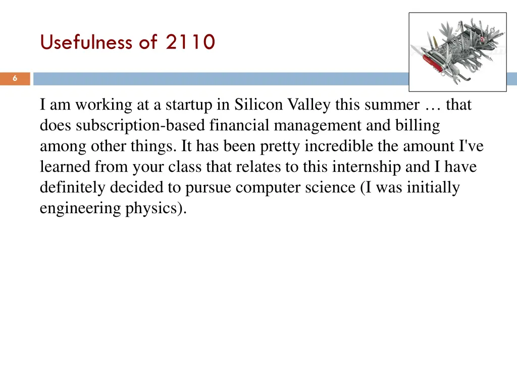 usefulness of 2110 1