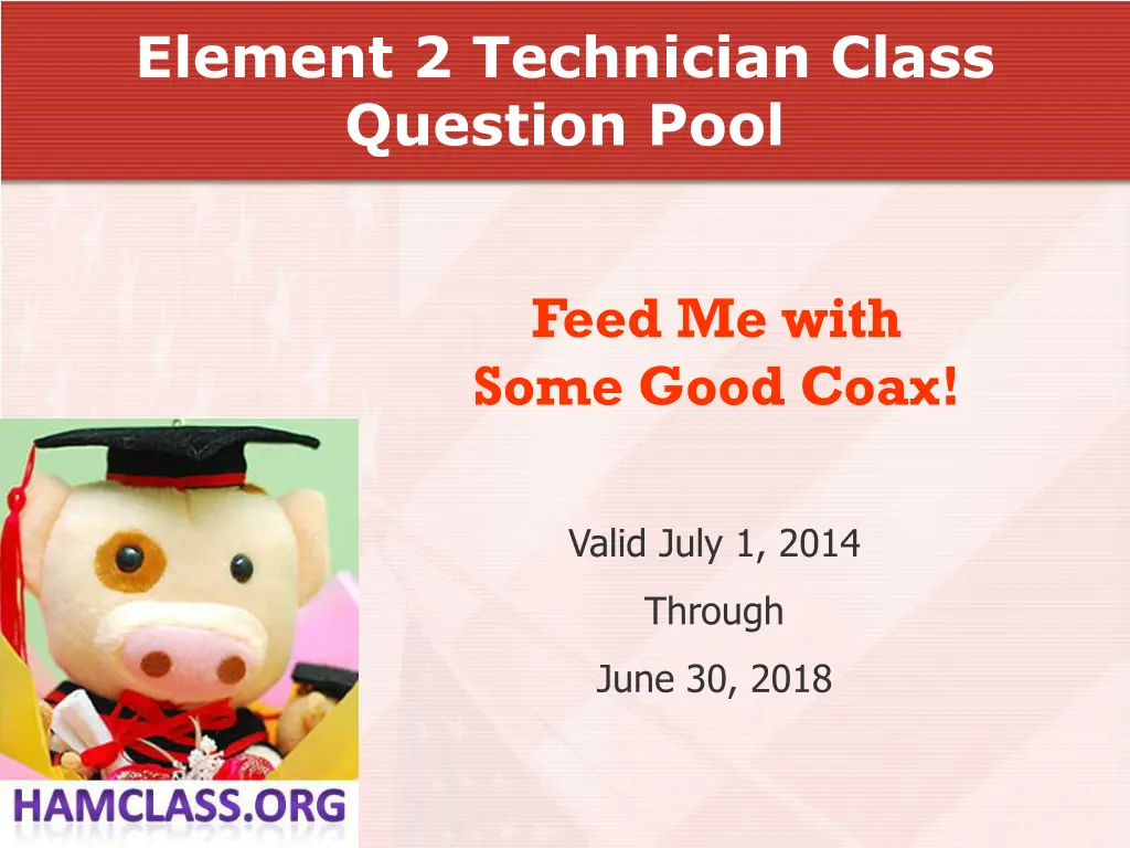 element 2 technician class question pool