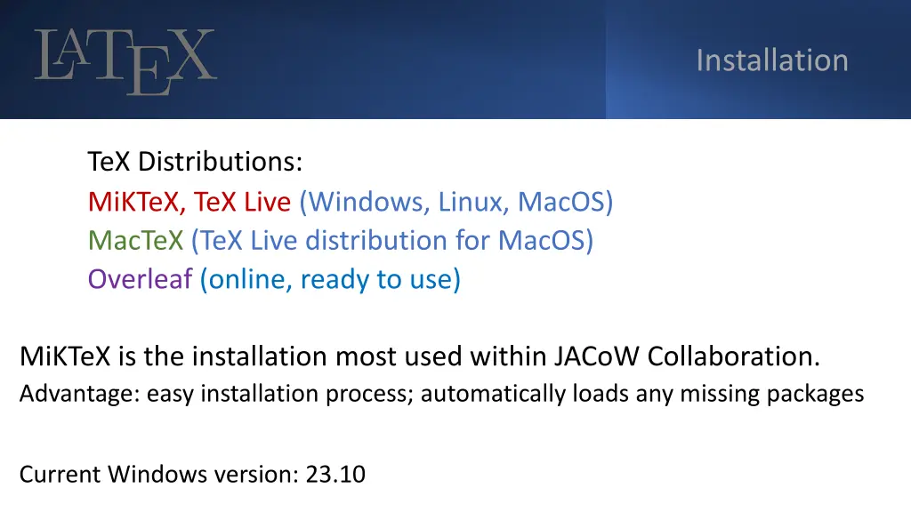 installation