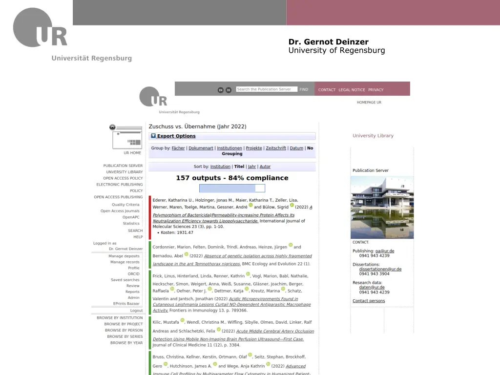 dr gernot deinzer university of regensburg 14