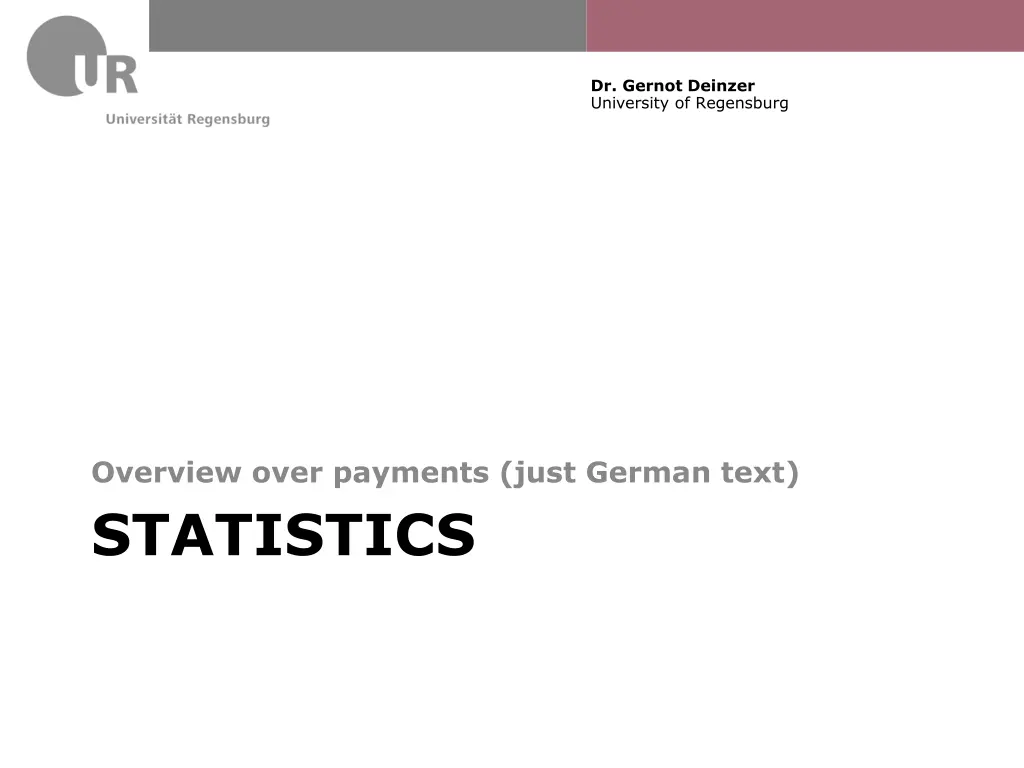 dr gernot deinzer university of regensburg 18