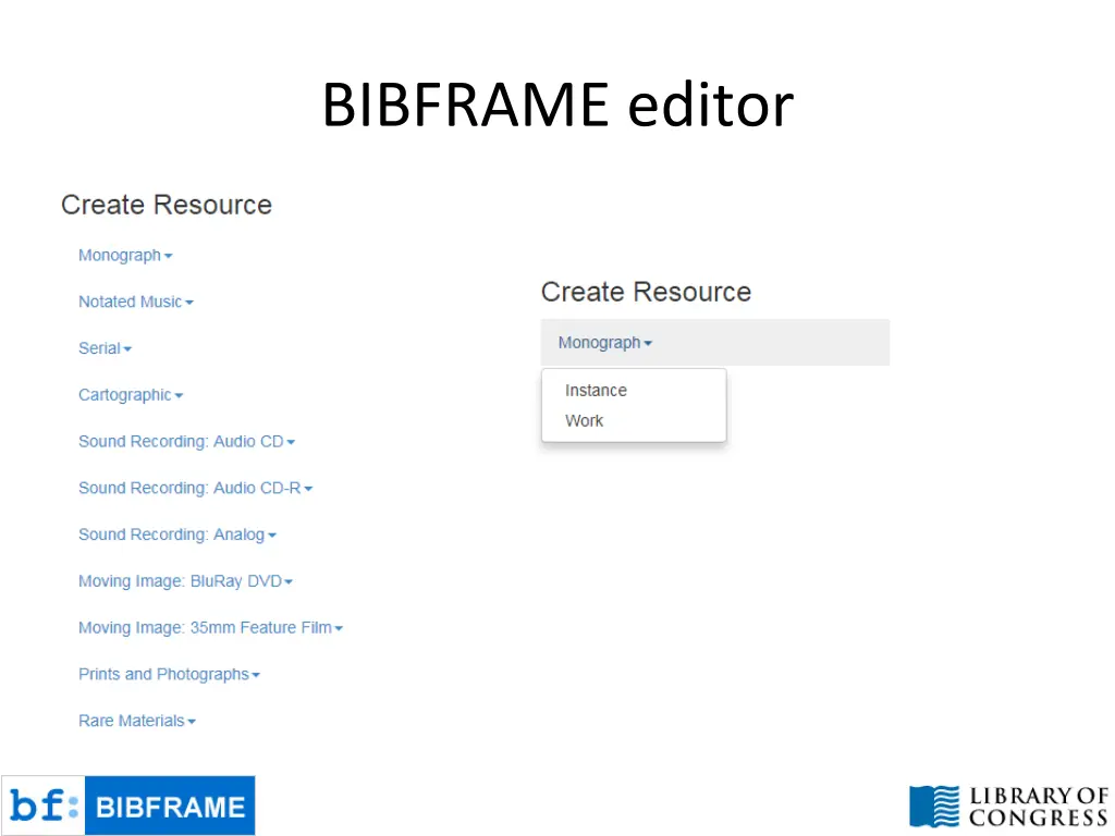 bibframe editor