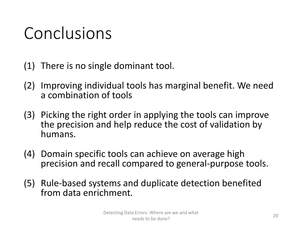 conclusions