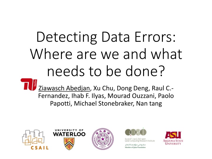 detecting data errors where are we and what needs