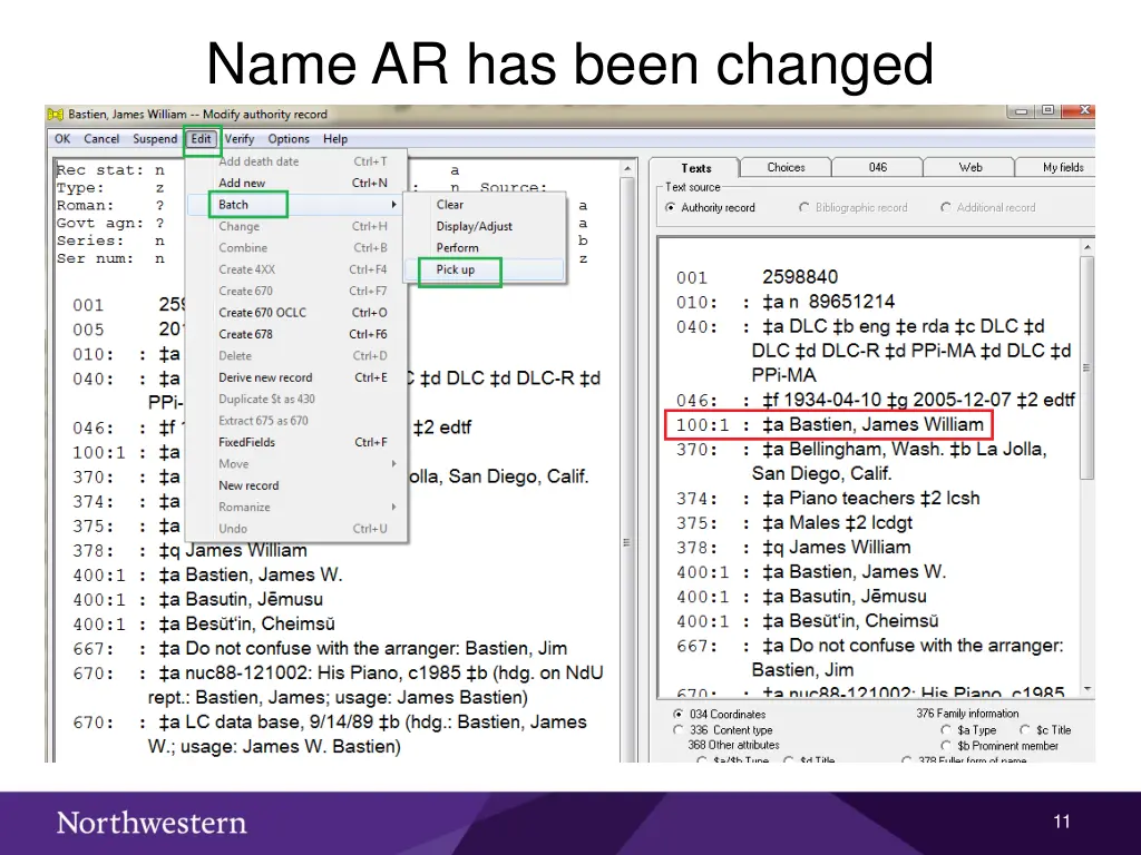name ar has been changed