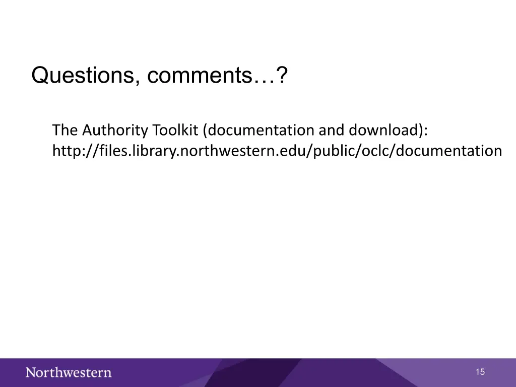 questions comments