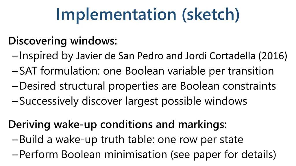 implementation sketch