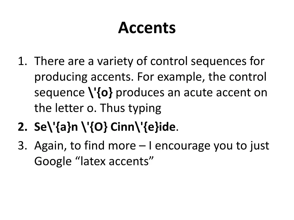 accents