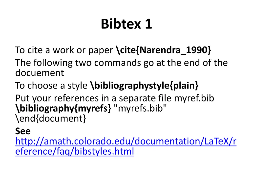 bibtex 1