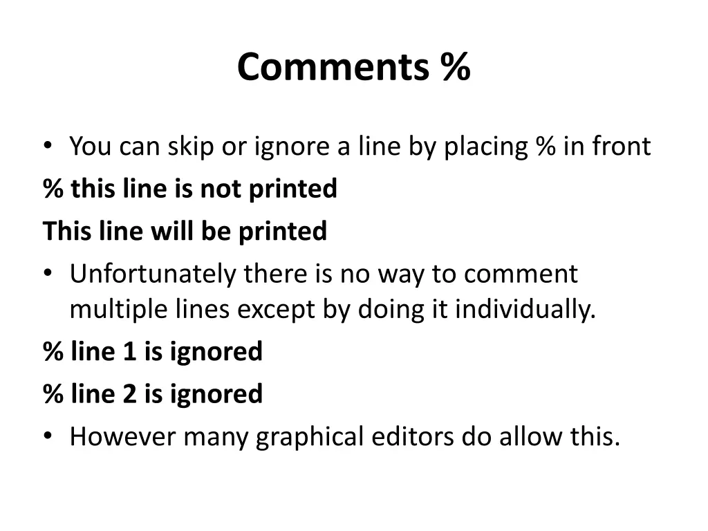 comments