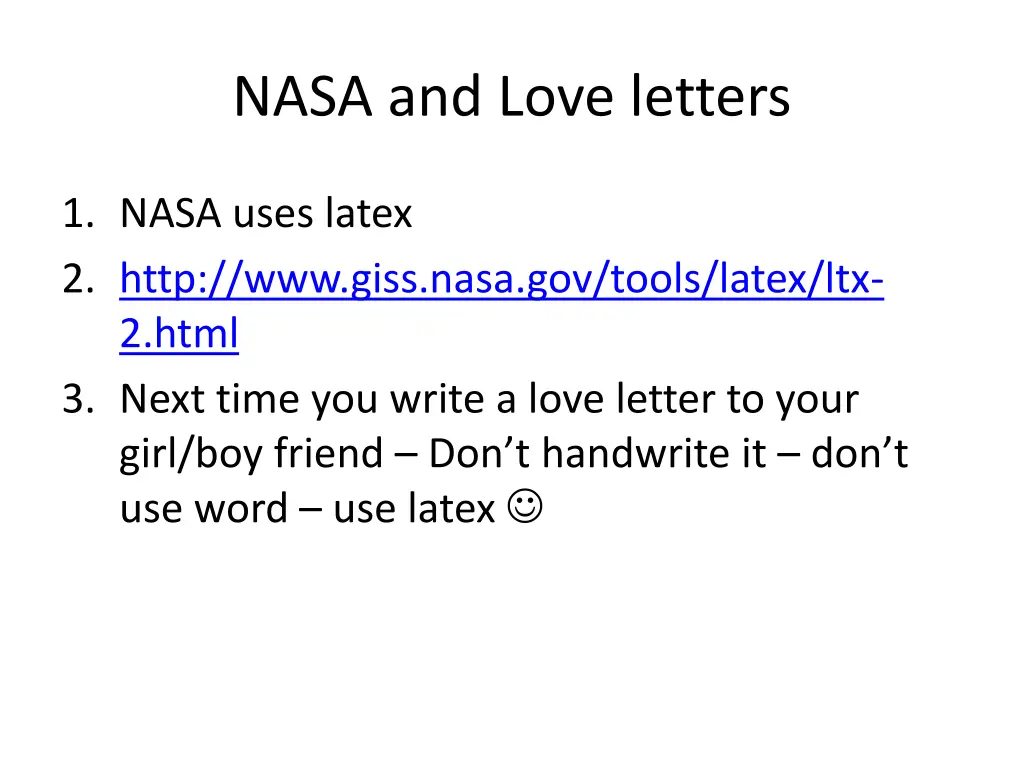 nasa and love letters